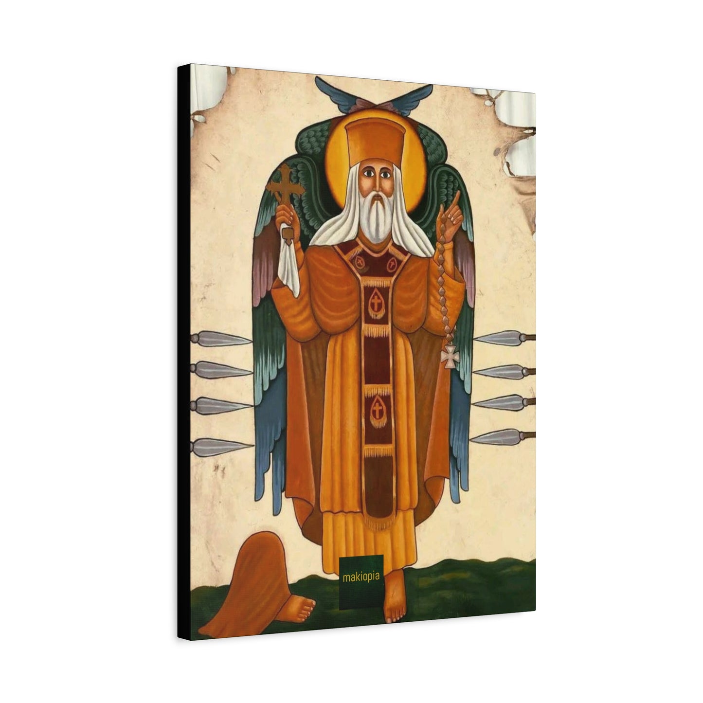 Matte Canvas, Stretched, 1.25" Abune Teklehaimanot አቡነ ተክለሃይማኖት