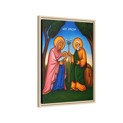 The Nativity of Virgin Mary - ልደታ ለማርያም Matte Canvas, Framed (Multi-color)