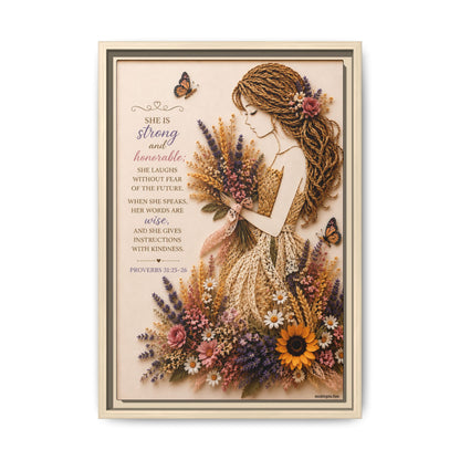 Christian Wall Art | Floral Woman የክርስቲያን ሴት