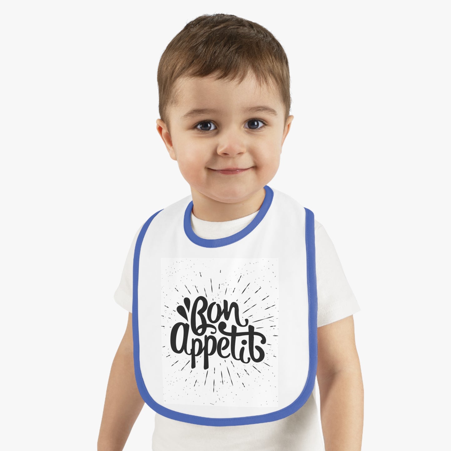 Baby Contrast Trim Jersey Bib