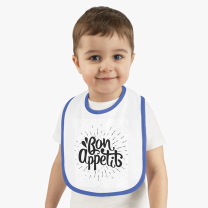 Baby Contrast Trim Jersey Bib