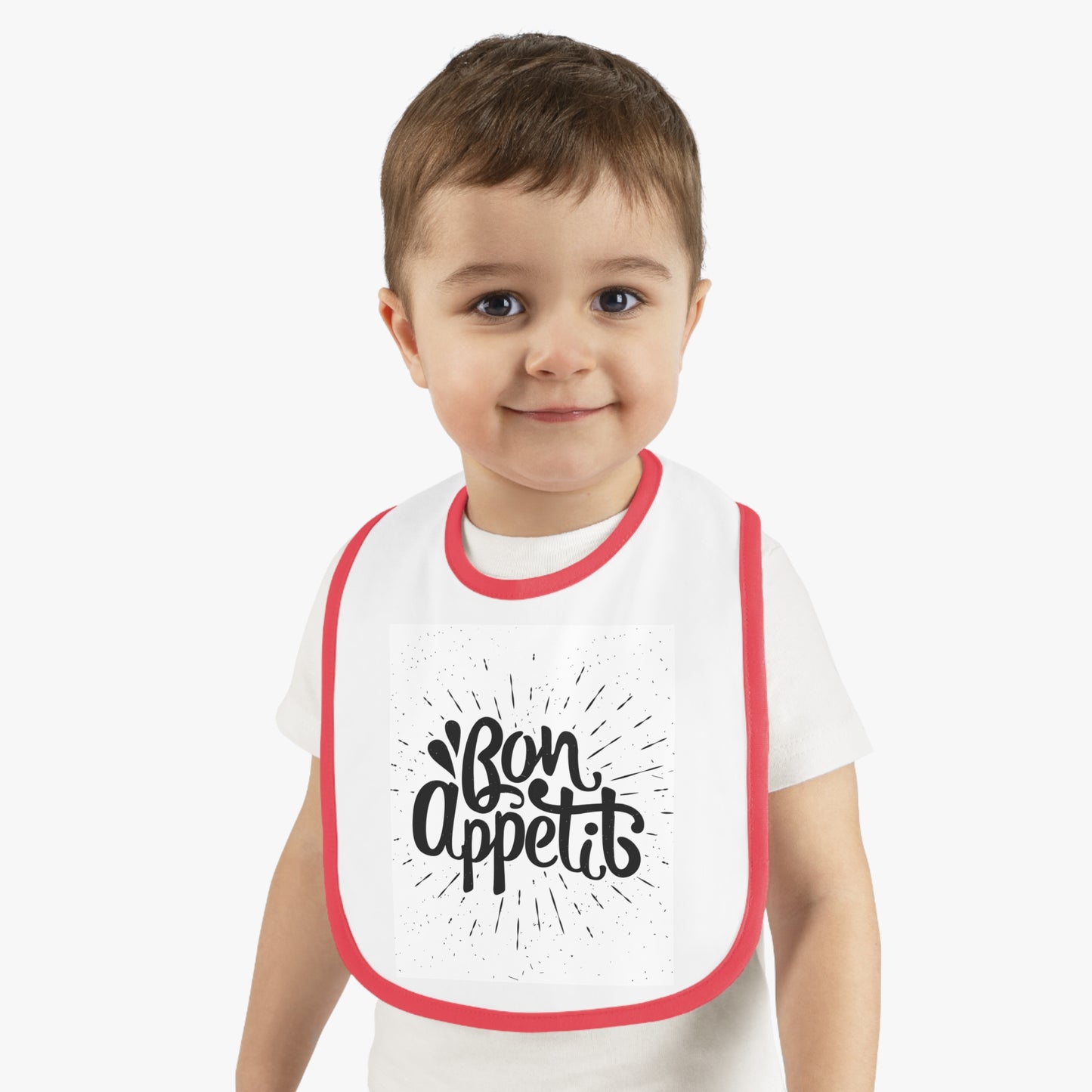 Baby Contrast Trim Jersey Bib