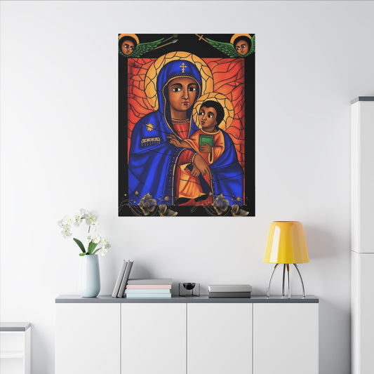 Virgin Mary Matte Canvas, Stretched, 0.75" (Multi-Size)