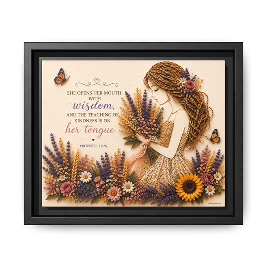 Christian Wall Art | Floral Woman
