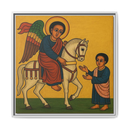 Matte Canvas, Framed (Multi-color) Saint Michael ቅዱስ ሚካኤል