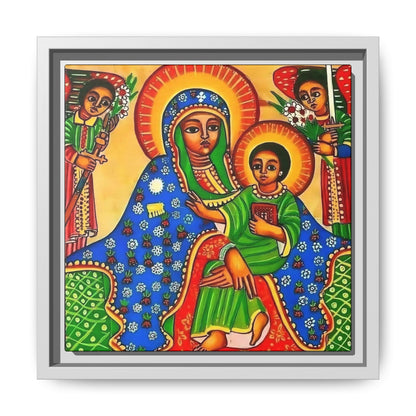 Matte Canvas, Framed (Multi-color) Saint Virgin Mary ቅድስት ድንግል ማርያም