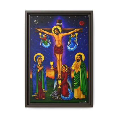 The Crucifixion of Our Lord የጌታችን ስቅለት - Matte Canvas, Framed (Multi-color)
