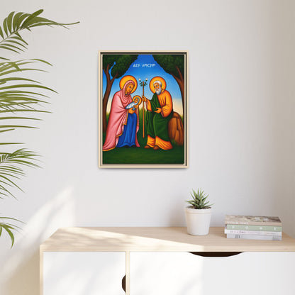 The Nativity of Virgin Mary - ልደታ ለማርያም Matte Canvas, Framed (Multi-color)