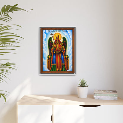 ቅዱስ ሚካኤል St. Michael - Matte Canvas, Framed (Multi-color)