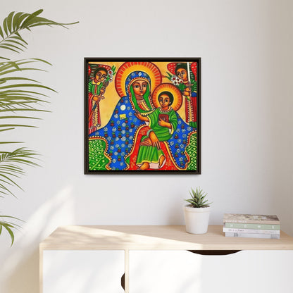 Matte Canvas, Framed (Multi-color) Saint Mary ቅድስት ማርያም