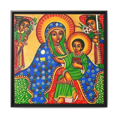 Matte Canvas, Framed (Multi-color) Saint Mary ቅድስት ማርያም