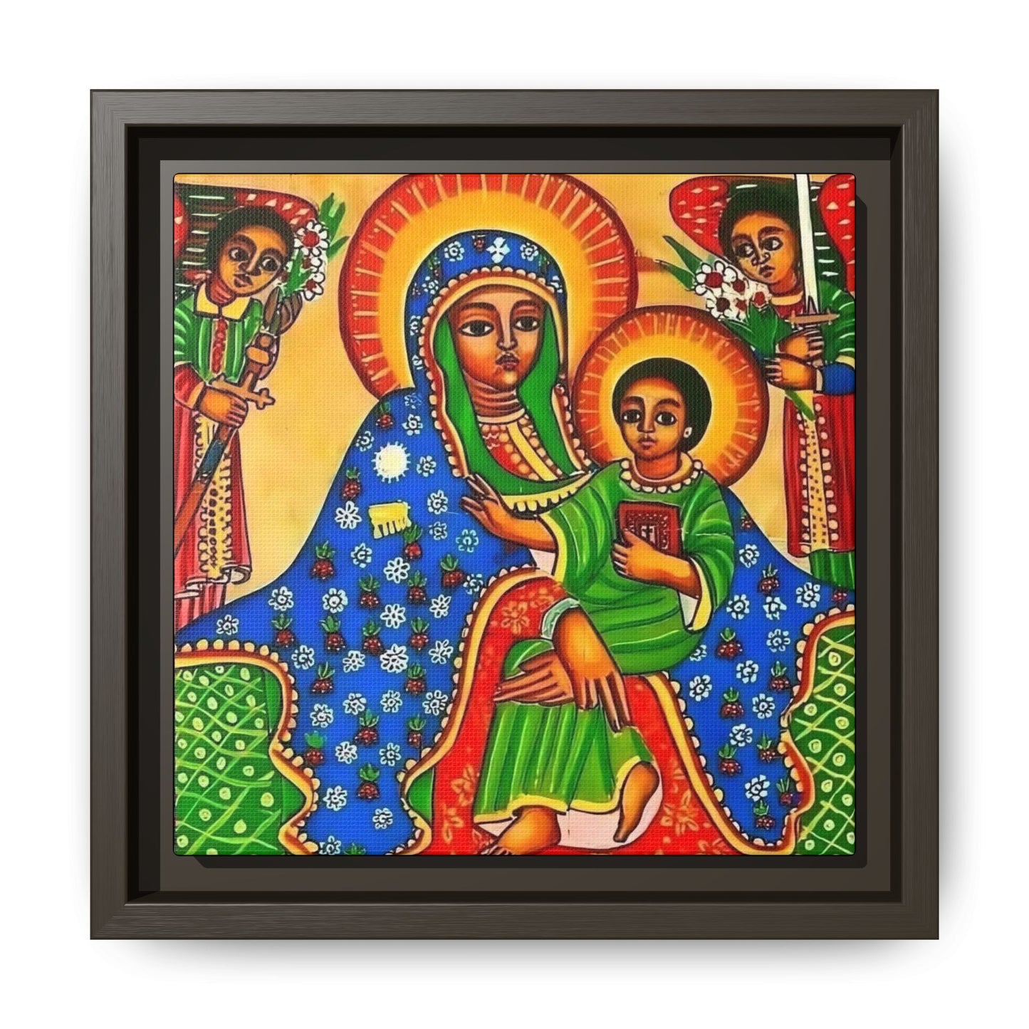 Matte Canvas, Framed (Multi-color) Saint Mary ቅድስት ማርያም