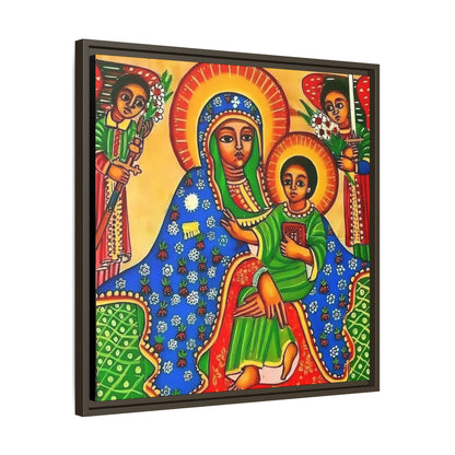 Matte Canvas, Framed (Multi-color) Saint Mary ቅድስት ማርያም