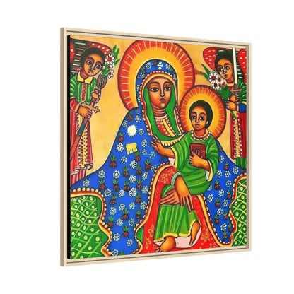 Matte Canvas, Framed (Multi-color) Saint Mary ቅድስት ማርያም