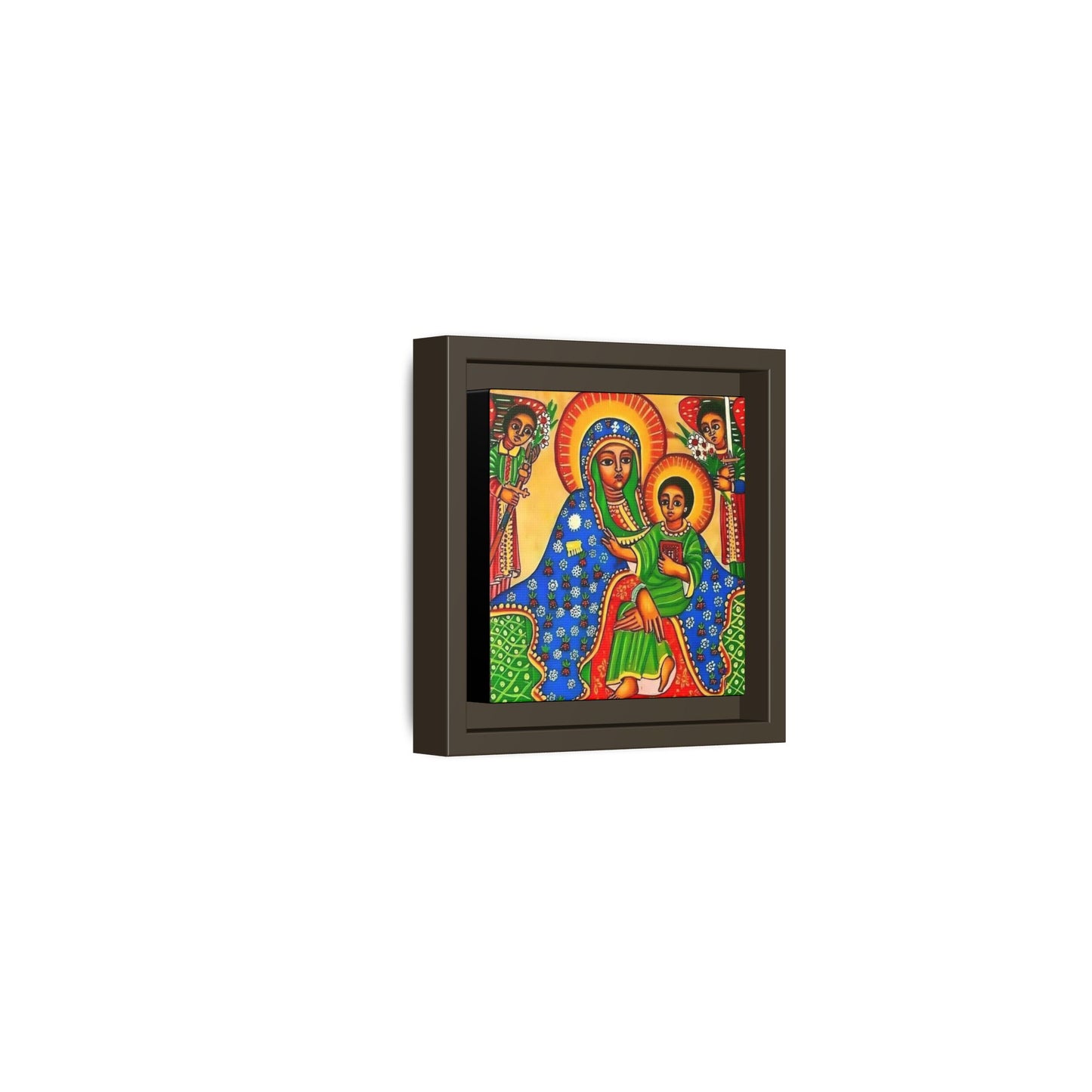 Matte Canvas, Framed (Multi-color) Saint Mary ቅድስት ማርያም