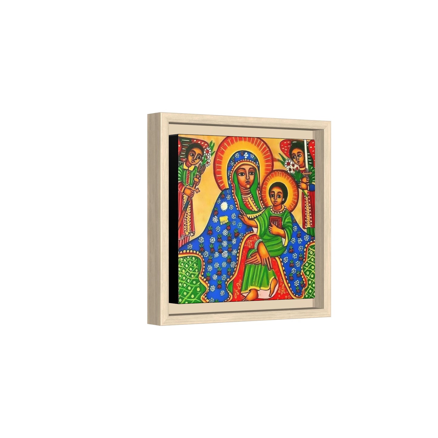 Matte Canvas, Framed (Multi-color) Saint Mary ቅድስት ማርያም